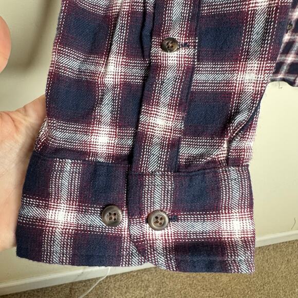 Hawker Rye Long Sleeves Button Up Flannel Shirt - Wine Plaid NWT 2XL - Picture 4 of 10